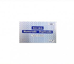 RECIBO NUMERADO NIVEL 10 DUPLICADO 17.5X10 X40