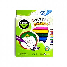 MARCADOR P/TELA PIZZINI PUNTA REDONDA CJ X10