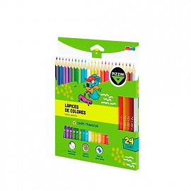 LAPIZ DE COLOR PIZZINI MIO CJ X24