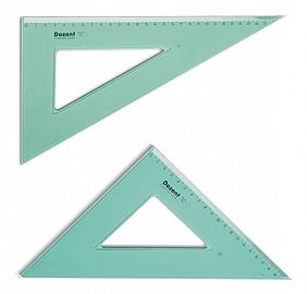 SET DE ESCUADRAS DOZENT 30 X 45° Y 60° CON MM