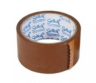 CINTA ADHESIVA DE EMPAQUE SELLOX 48X80 MARRON
