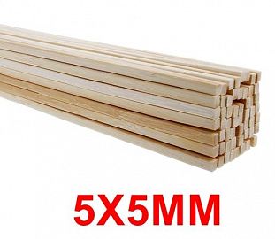VARILLA DE MADERA BALSA AERO STAR 5X5MM