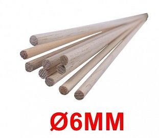 TARUGO DE MADERA BALSA AERO STAR 6MM