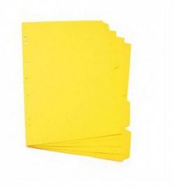 SEPARADOR BROPACO 5 POSICIONES A4 AMARILLO PAQ X 1 JUEGO