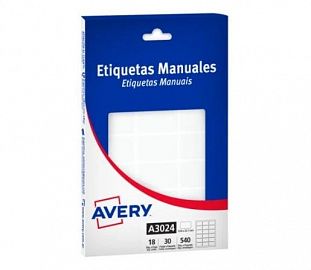 ETIQUETA AUTOADHESIVA AVERY 3024 X30H 19 X 33