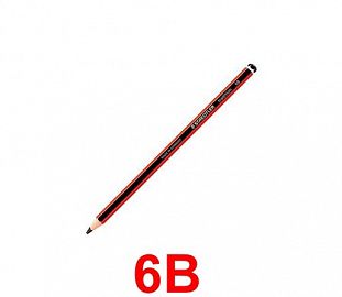 LAPIZ DE GRAFITO STAEDTLER TRADITION 6B X12
