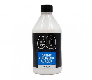 BARNIZ Y DILUYENTE AL AGUA EQ ARTE SATINADO 500CC