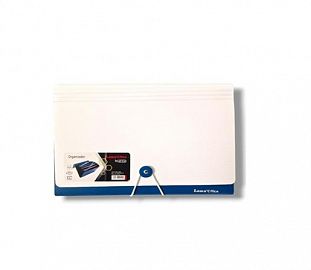 CLASIFICADOR 12 DIVISIONES LAMA CHEQUE COMBINADO BLANCO/AZUL