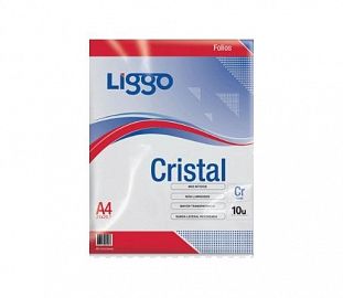 FOLIO LIGGO CRISTAL 40 MICRONES A4 X10