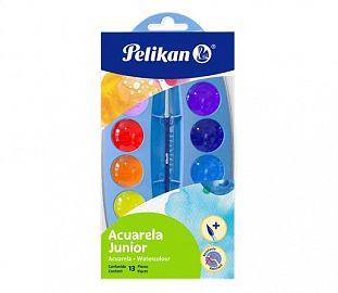 ACUARELA PELIKAN JUNIOR C/PINCEL CELESTE EST X12