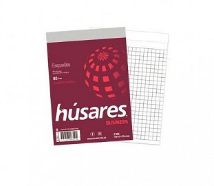 BLOCK PEGADO HUSARES BUSINESS ESQUELITA 80H CUADRICULADO