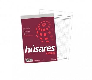 BLOCK PEGADO HUSARES BUSINESS ESQUELA 80H CUADRICULADO