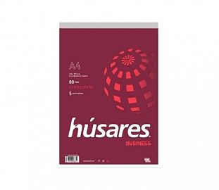 BLOCK PEGADO HUSARES BUSINESS A4 80H CUADRICULADO