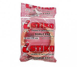 CINTA ADHESIVA BIFAZ STIKO 18X25
