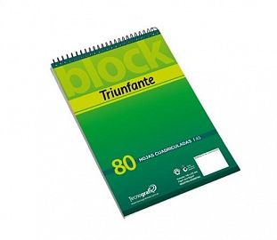 BLOCK C/ESPIRAL TRIUNFANTE A5 80H CUADRICULADO
