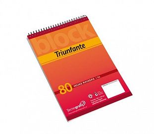BLOCK C/ESPIRAL TRIUNFANTE A6 80H RAYADO
