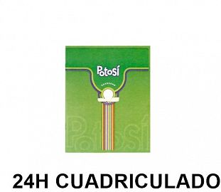 CUADERNO ABROCHADO POTOSI T/F 16X21 24H CUADRICULADO