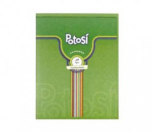 CUADERNO ABROCHADO POTOSI T/F 16X21 24H CUADRICULADO
