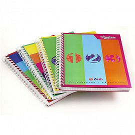 CUADERNO C/ESPIRAL TRIUNFANTE 123 T/D 21X27 60H CUADRICULADO