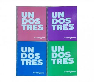CUADERNO C/ESPIRAL TRIUNFANTE LETRAS T/D 21X27 60H CUADRICULADO