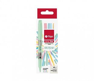 RESALTADOR FILGO LIGHTER FINE PASTEL EST X4