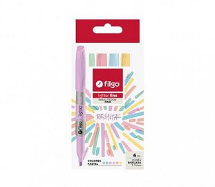 RESALTADOR FILGO LIGHTER FINE PASTEL EST X6