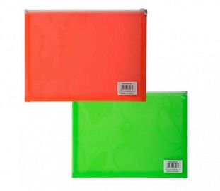 SOBRE CIERRE ZIP LAMA OFICIO PVC NEON