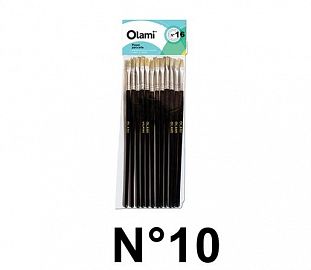 PINCEL PELO DE CERDA CHATO OLAMI 110 N°10 BL X12