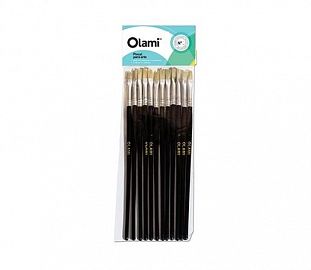 PINCEL PELO DE CERDA CHATO OLAMI 112 N°12 BL X12