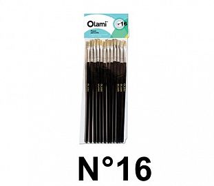 PINCEL PELO DE CERDA CHATO OLAMI 116 N°16 BL X12