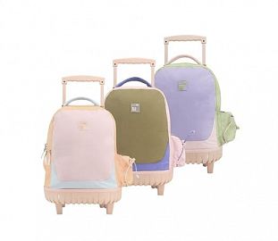 MOCHILA LSYD 18 CARRO INFLUENCER ESTAMPADA C/PORTABOTELLA RAINBOW