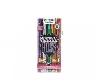 MARCADOR COLORING METALICO X 5