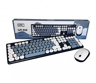COMBO TECLADO + MOUSE INALAMBRICO GTC SOFT DUO GRIS