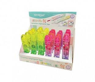 CORRECTOR EN CINTA + RESALTADOR 2 EN 1 KEYROAD DISPLAY X24
