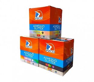 ADHESIVO C/GLITTER EZCO 21G CJ X12