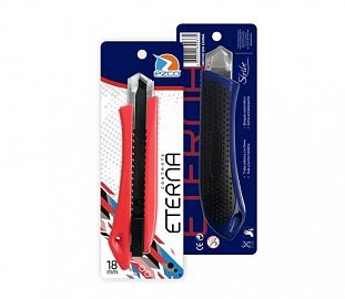 CUTTER PLASTICO C/GUIA METAL Y GRIP EZCO ETERNA 18MM