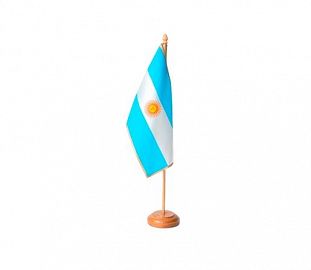 BANDERA DE ESCRITORIO C/MASTIL DE MADERA ARGENTINA 