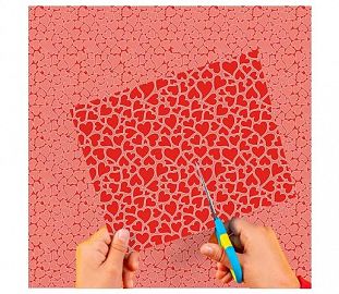 CARTULINA ENTRETENIDA MURESCO PAQ X10 CORAZONES ROJOS