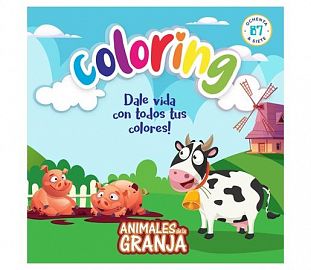 LIBRO PARA COLOREAR 87 ANIMALES DE LA GRANJA