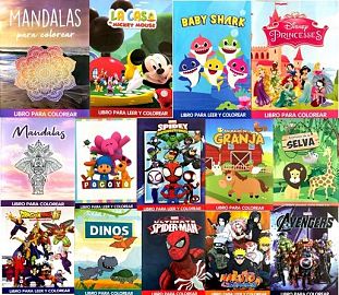 LIBRO PARA COLOREAR ECO X140 UNIDADES (10 POR MODELO)