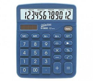 CALCULADORA CALCUMAX 515693 12 DIGITOS 12 X 15 CM PASTEL AZUL