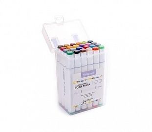 MARCADOR DOBLE PUNTA PERMANENTE MULTIPAPER EST. PLASTICO X24