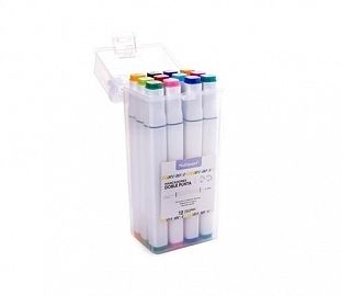 MARCADOR DOBLE PUNTA PERMANENTE MULTIPAPER EST. PLASTICO X12