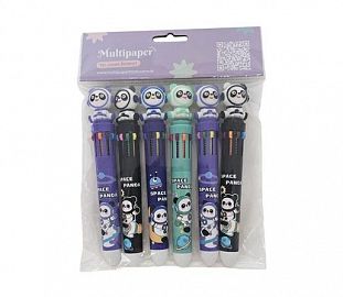 BOLIGRAFO 10 COLORES SPACE PANDA BL X6