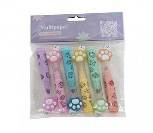RESALTADOR MULTIPAPER FLUO CAT PAW BL X6