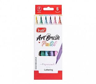 MARCADOR PUNTA PINCEL TRABI ART BRUSH PASTEL SURTIDO EST X6