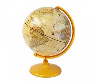 GLOBO TERRAQUEO BASE PLASTICA 25CM ANTIGUO