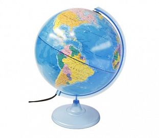 GLOBO TERRAQUEO BASE PLASTICA 25CM CON LUZ