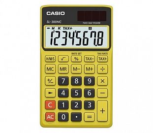 CALCULADORA CASIO SL-300 COLOR AMARILLO