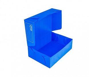CAJAS DE ARCHIVO TV PLASTICA PLANA A4 12 AZUL (33X24X12)